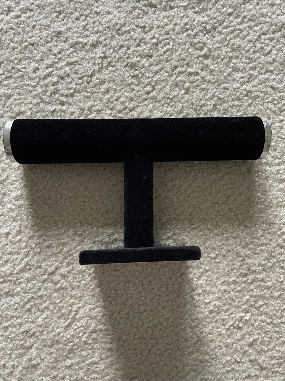 Black Velvet T-Bar Jewelry Display Stand